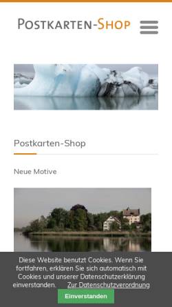 Vorschau der mobilen Webseite www.postkarten-shop.com, Postkarten-Shop, Fredi Gut