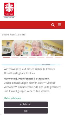 Vorschau der mobilen Webseite www.caritas-pflegedienste.de, Caritas Sozialstationen