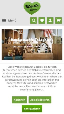 Vorschau der mobilen Webseite www.martinbaeren.de, Martin Bären GmbH