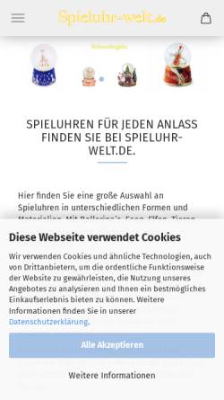 Vorschau der mobilen Webseite www.spieluhr-welt.de, Spieluhr-welt, Jürgen Hennig