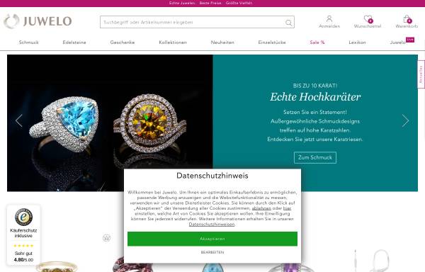 Vorschau von www.juwelo.de, Juwelo - Online-Juwelier