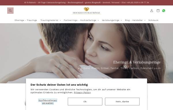 Vorschau von www.hochzeitstrauringe.de, Hochzeitstrauringe.de, Joachim Winkler