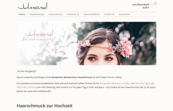 Vorschau von julmond.com, Julmond - handgefertigter Haarschmuck für die Braut