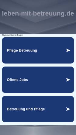 Vorschau der mobilen Webseite www.leben-mit-betreuung.de, Leben mit Betreuung GmbH & Co KG