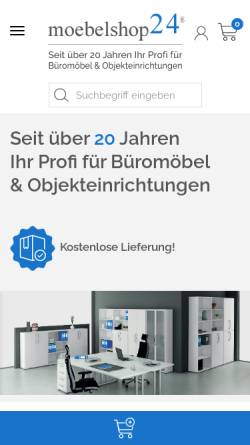 Vorschau der mobilen Webseite www.moebelshop24.de, Moebelshop24 GmbH & Co.KG