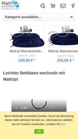 Vorschau der mobilen Webseite mattup.com, MattUp - Ribalo GmbH