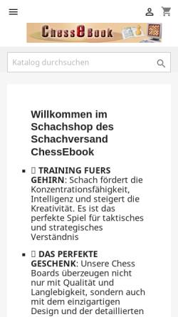 Vorschau der mobilen Webseite www.schachversand24.com, Chessebook