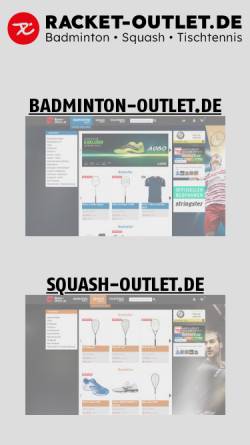 Vorschau der mobilen Webseite www.racket-outlet.de, Racket-Company OHG