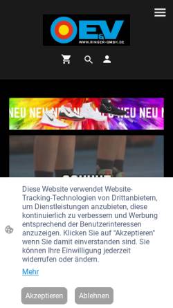 Vorschau der mobilen Webseite www.ringer-gmbh.de, Ringer Vertriebs - GmbH