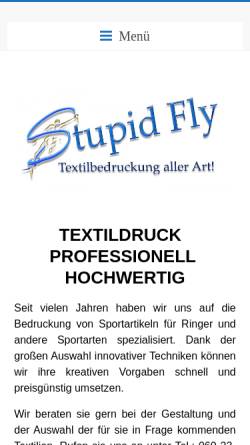 Vorschau der mobilen Webseite stupidfly.de, Stupid Fly, Andrea Föller