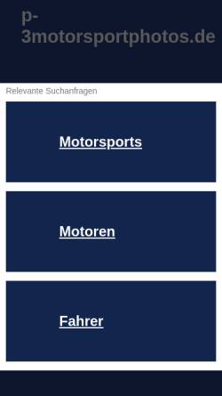 Vorschau der mobilen Webseite www.p-3motorsportphotos.de, P-3 Motorsport Photos