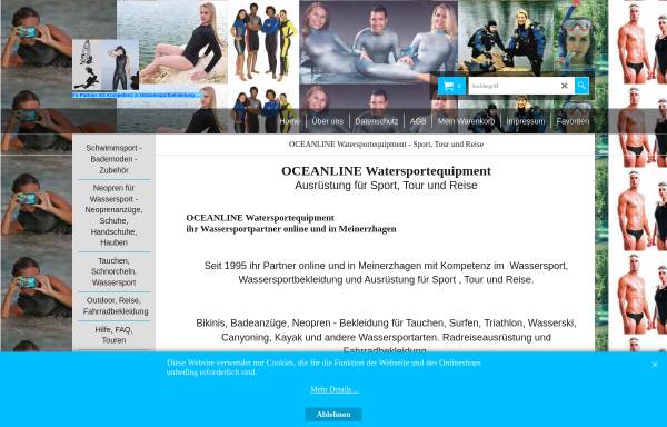 Vorschau von www.oceanline.biz, Oceanline Watersportequipment, Uwe Hausmann