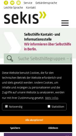 Vorschau der mobilen Webseite www.sekis-berlin.de, SEKIS Berlin