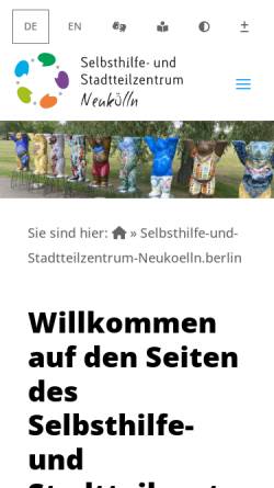 Vorschau der mobilen Webseite www.selbsthilfe-neukoelln.de, Selbsthilfegruppen in Berlin Neukölln