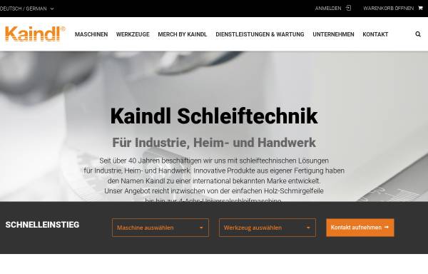Vorschau von www.kaindl.de, Kaindl-Schleiftechnik, Reiling GmbH