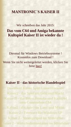 Vorschau der mobilen Webseite www.kaiser2.de, Mantronic´s Kaiser II - The Return