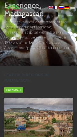 Vorschau der mobilen Webseite madagaskar.travel, Le Voyageur