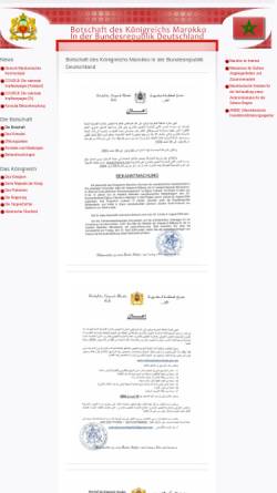 Vorschau der mobilen Webseite www.botschaft-marokko.de, Botschaft des Königreichs Marokko in der Bundesrepublik Deutschland