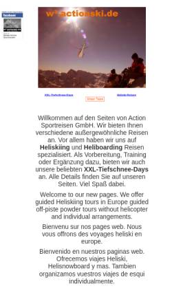Vorschau der mobilen Webseite www.actionski.de, Helicop-Ski