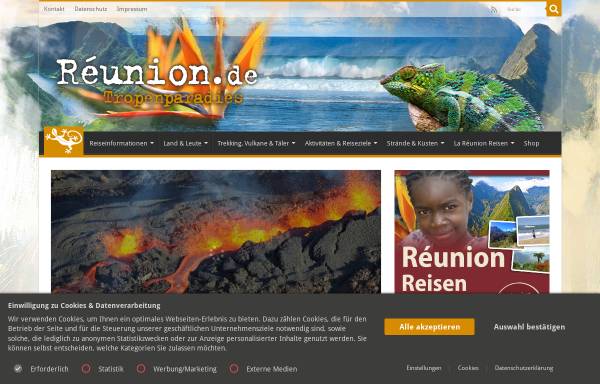 Vorschau von reunion.de, Reunion.de - Reisen-Informationsportal
