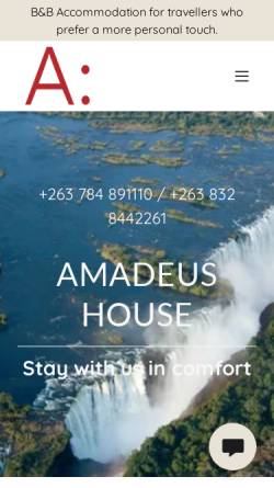 Vorschau der mobilen Webseite www.amadeusgarden.com, Amadeus Garden Guesthouse