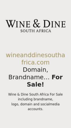 Vorschau der mobilen Webseite wineanddinesouthafrica.com, Wine & Dine South Africa