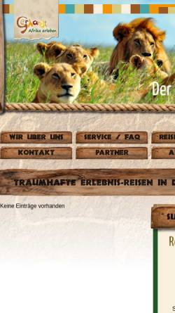 Vorschau der mobilen Webseite www.suedafrika-entdecken.de, Afrika erleben, Reiseagentur Gerhardt