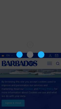 Vorschau der mobilen Webseite www.visitbarbados.org, Barbados Tourism Marketing Inc.