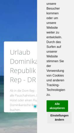 Vorschau der mobilen Webseite www.ab-in-die-dom-rep.de, Ab in die Dom Rep