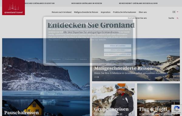 Vorschau von www.greenland-travel.de, Greenland Travel