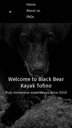 Vorschau der mobilen Webseite www.blackbearkayak.com, Black Bear Kajak