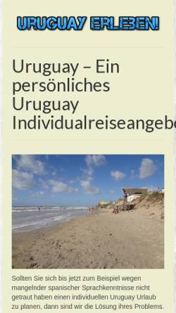 Vorschau der mobilen Webseite www.uruguay-erleben.de, Uruguay Erleben