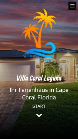 Vorschau der mobilen Webseite www.ferienhaus-capecoral-florida.com, Villa Coral Laguna