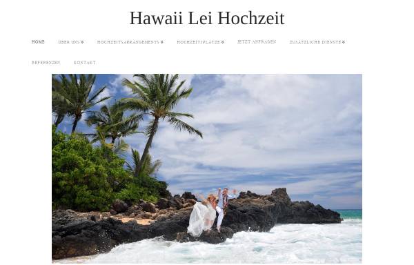 Vorschau von www.hawaiileihochzeit.com, Hawaii Lei Hochzeit
