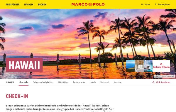 Vorschau von www.marcopolo.de, Marco Polo Hawaii