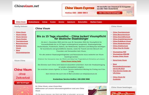 Vorschau von chinavisum.net, China Visum Gehrke Media Online Marketing