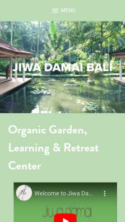 Vorschau der mobilen Webseite www.jiwadamai.net, Jiwa Damai Bali Retreat
