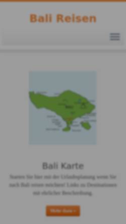 Vorschau der mobilen Webseite nachbalireisen.de, Nach Bali Reisen
