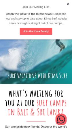 Vorschau der mobilen Webseite www.kimasurf.com, Kima Surf