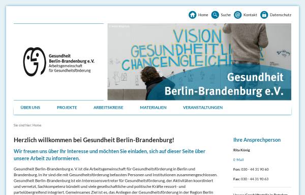 Vorschau von www.gesundheitberlin.de, Gesundheit Berlin e.V.