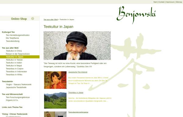 Vorschau von www.benjowskitea.de, Benjowskitea.de - Teekultur in Japan