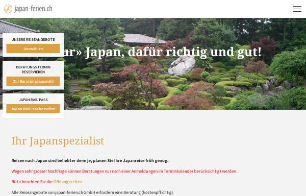 Vorschau von www.japan-ferien.ch, Japan-ferien.ch GmbH