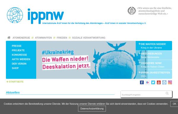 Internationale Ärzte für die Verhütung des Atomkrieges, Deutschland-Ärzte in sozialer Verantwortung e.V. (IPPNW)