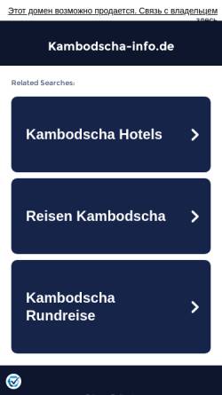 Vorschau der mobilen Webseite www.kambodscha-info.de, Kambodscha entdecken