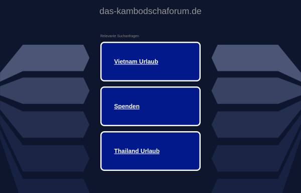 Vorschau von www.das-kambodschaforum.de, Das Kambodscha Forum