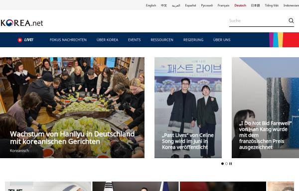 Vorschau von german.korea.net, Korea.net