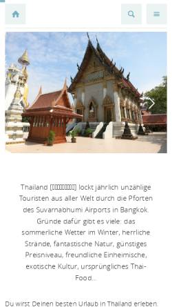 Vorschau der mobilen Webseite www.thailand-reisen.org, Thailand-Reisen.org