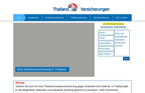 Vorschau von www.thailandversicherungen.com, STP Professional Co. Ltd. - Thailand Versicherungen