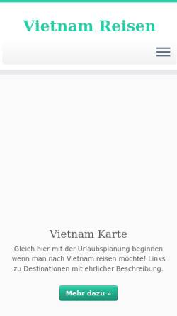 Vorschau der mobilen Webseite nachvietnamreisen.de, Vietnam Reisen