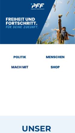 Vorschau der mobilen Webseite www.pff.be, Partei für Freiheit und Fortschritt (PFF)